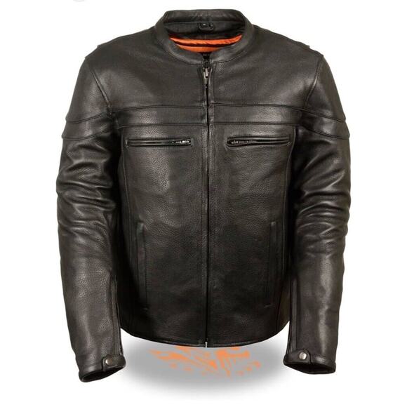 Milwaukee Leather SH1408 Mens 4XL Crossover Vented Leather Motorcycle Jacket - Picture 1 of 16